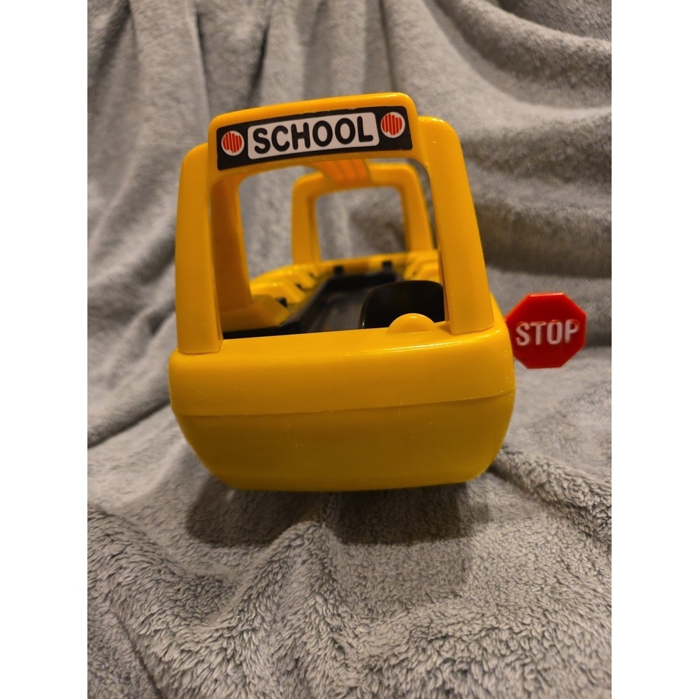 Vintage‎ 1988 Little Tikes School Bus Seats 9 Toddle Tots Yellow /Stop Sign